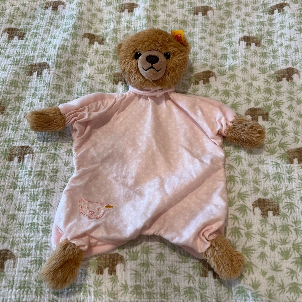 Stieff Sleep Well Bear Pink Comfortor